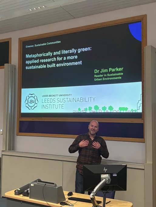 Dr Jim Parker delivering his presentation.