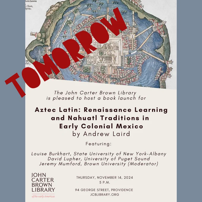 The image contains the event poster and the word "Tomorrow."