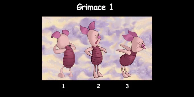 Piglet sticks out, sputtering.