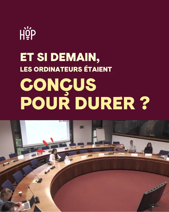 La durabilité des ordinateurs en Europe, c’est maintenant.

Le 1er octobre, HOP - Halte à l'obsolescence programmée a pris part à un forum de consultation à Bruxelles, aux côtés d’Ecos, pour renforcer les normes d’éco-conception et améliorer le futur indice de réparabilité des ordinateurs. Flavie Vonderscher, responsable du plaidoyer chez HOP, a défendu des solutions concrètes pour une durabilité des produits face aux lobbies industriels.