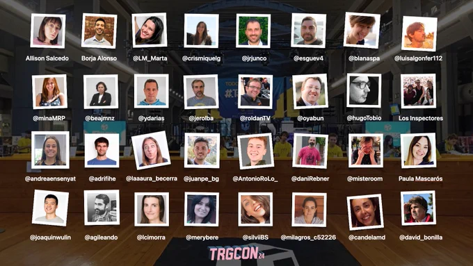 Captura de la diapositiva con todo el equipo de la TRG24