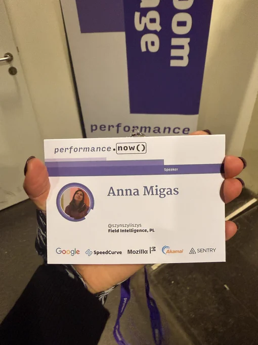 A picture of a speaker badge listing name and company name.