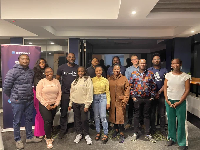 The group that got together for a fun Meet and Greet with OpenFn and Paystack in Nairobi (11-24)