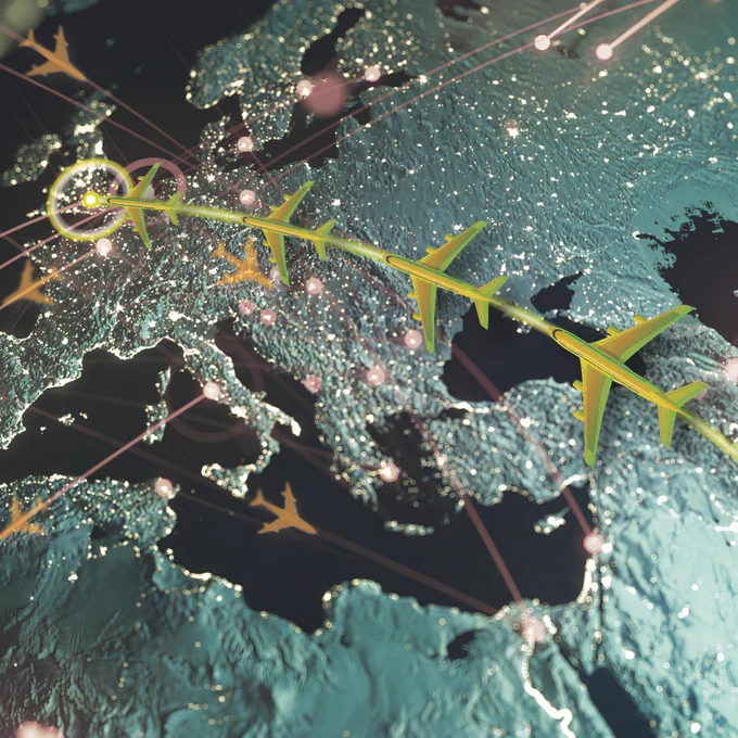 Flights between London and Dubai could be used to establish green flight paths.