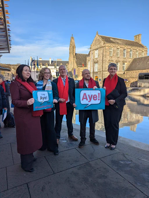 L-R: Monica Lennon (Lab), Lorna Slater (Greens), Joe Fitzpatrick (SNP), Patrick Harvie (Greens), Maggie Chapman (Greens)