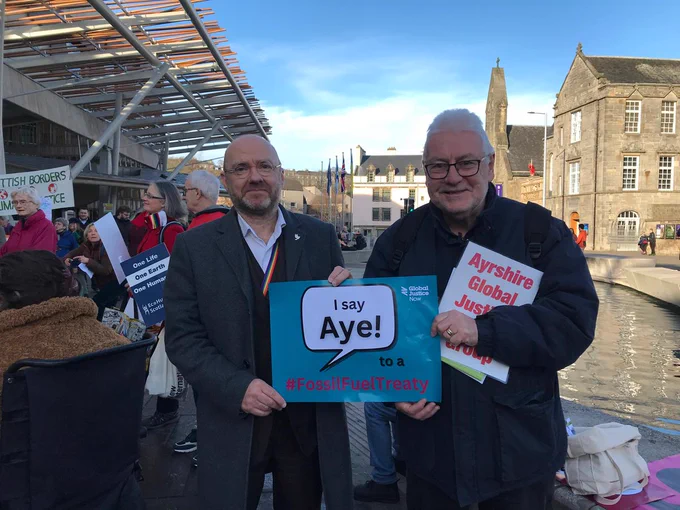 Patrick Harvie with campaigner