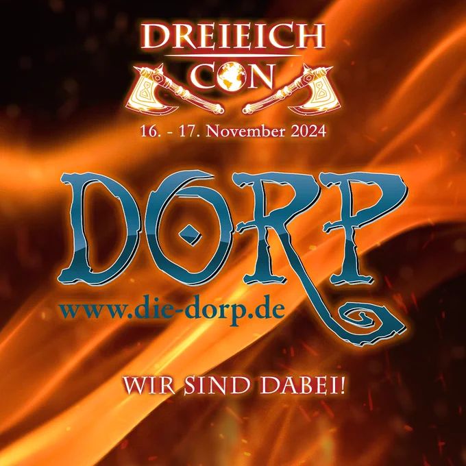 DreieichCon 16. - 17. November 2024. DORP - www.die-dorp.de - Wir sind dabei!