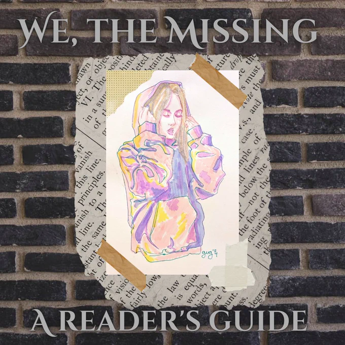 Four slides: one is girl drawn in highlighter pulling her hood up, the second is "what it feels like" with a list of books and movies like Constantine, angel fall, bad omens, the devil all the time, pretty girls, nothing more, third slide is the pitch with flowers and text "a monster plagued girl who is trying to save her mother, an angel that does not believe in God, the violence that happens when their lives intersect, fourth slide is an excerpt of chapter one. 