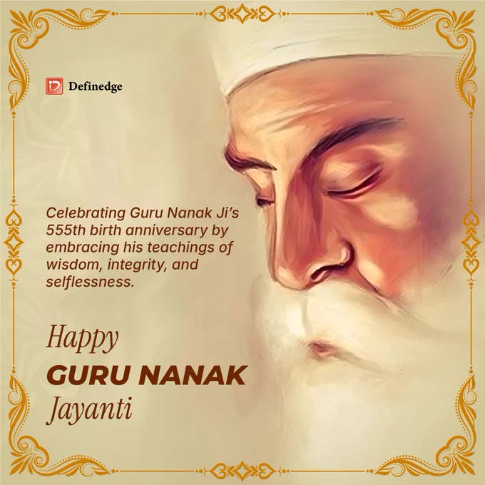 On this 555th birth anniversary of Guru Nanak Ji, may his teachings of wisdom, integrity, and selflessness inspire us to walk the true path by working honestly and sharing with those in need.

#GuruNanakJayanti #555thAnniversary #Definedge #TradingWithIntegrity