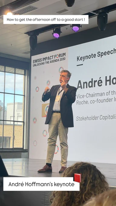 André Hoffmann speaking at the Swiss Impact Forum 2024