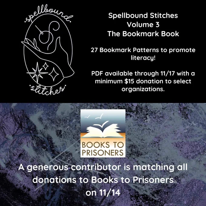 Promo graphic for Spellbound Stitches Volume 3: The Bookmark Book.