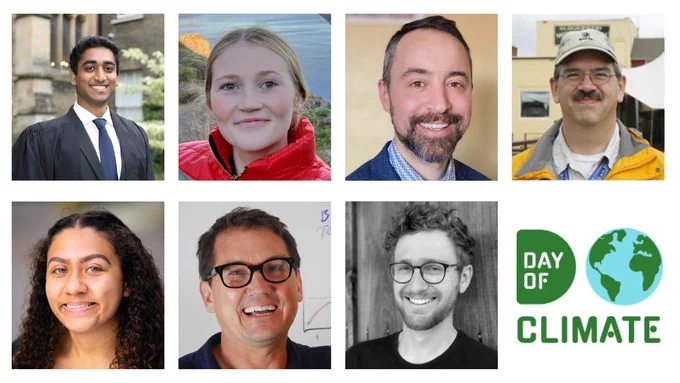 Collage of 7 headshots depicting the grantees for MIT's Day of Climate.
