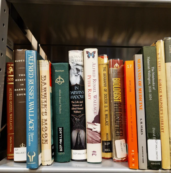 “The Heretic in Darwin’s Court” “Alfred Russell Wallace”, “In Darwin’s Shadow”. “Notebooks of Nehemiah Wallington” “Horace Walpole’s Library”...