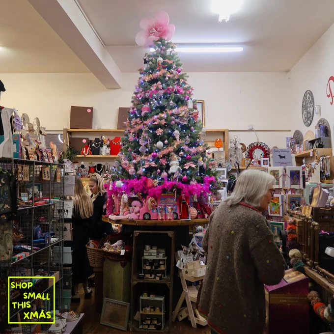 Christmas tree in Vintage Guru Shop Northampton