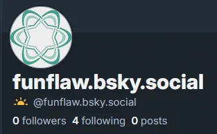 Text: funflaw.bsky.social
@funflaw.bsky.social
0 followers
4 following
0 posts
