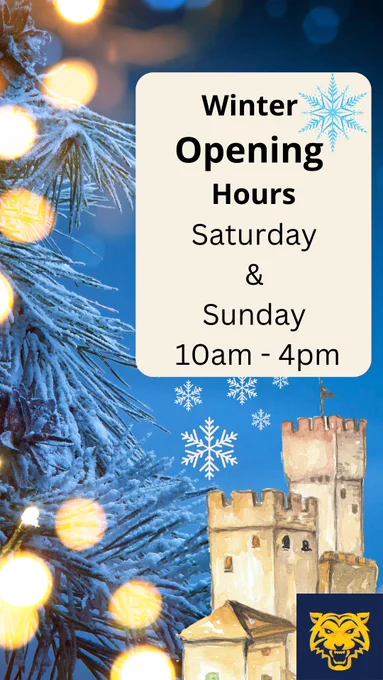 Winter opening hours
Saturday & Sunday 10am-4pm