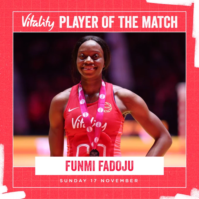 Vitality Player of the Match, Funmi Fadoju