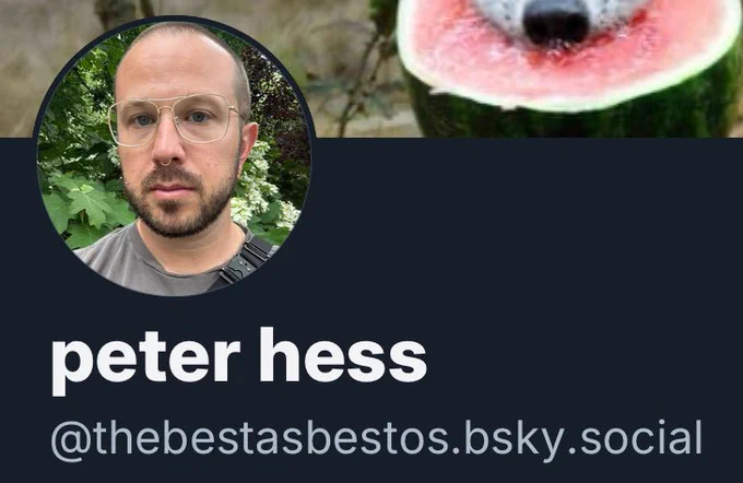 screenshot of my bluesky account