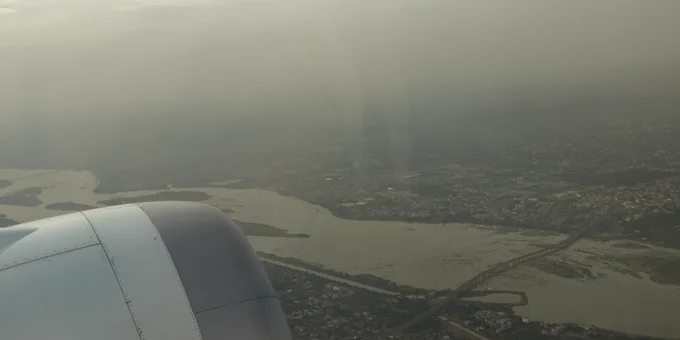 The mighty Niger river running through Bamako