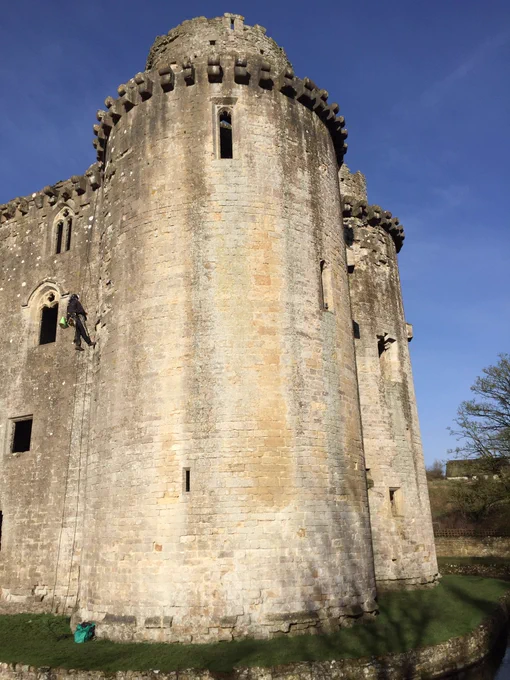 Photo by Sally Strachey Historic Conservation. Nunney Castle, Somerset. 