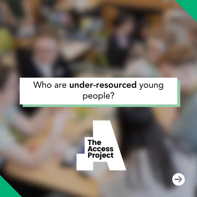 Text reads: Who are under-resourced young people?