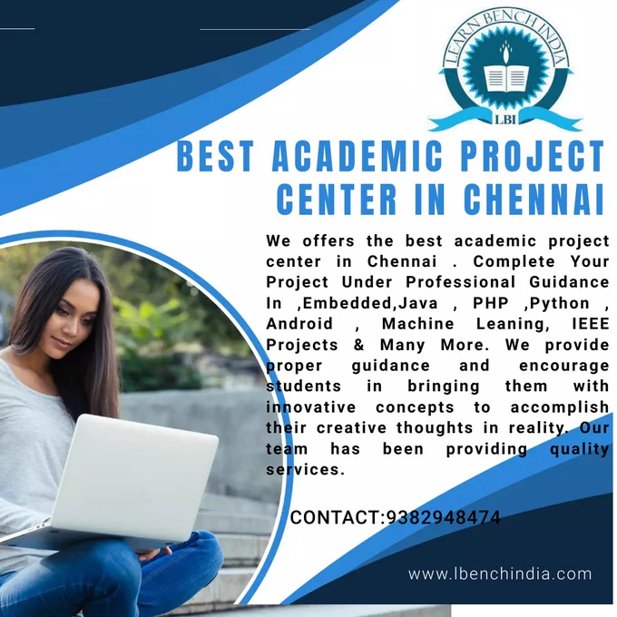 2024-2025 BEST IEEE & NON-IEEE PROJECTS - GET YOUR FINAL YEAR PROJECTS & MINI PROJECTS WITH 25% OFFER!!!

Learn Bench India has started the 2024-2025 IEEE projects development for all the branches with B.TECH/ B.E, M.TECH/ME departments like CSC/IT, EEE, ECE, MECHANICAL, BIOMEDICAL, B.C.A, M.C.A, B.SC, M.SC and DIPLOMA students.

Projects Benefits: 
Project abstract; IEEE base paper/Reference paper; Project review assistance for viva; projects diagrams; project source code; project report; project screen shots; project demo; project explanation; project acceptance letter; projects completion certificate; online and offline delivery; we also provide doorstep delivery.

We also accept Conceptual projects 
We provide end-to- end support

For more queries in your projects
9382948474
