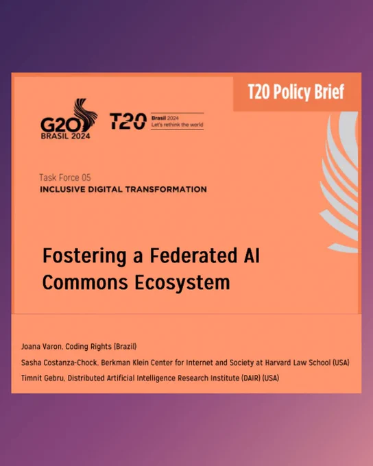 Card with purple background brings orange box with paper information. The title of the work, name of the authors and logos of g20 and t20