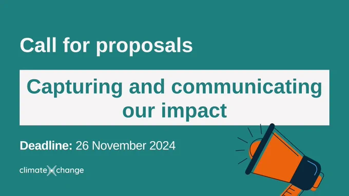 Call for proposals: Capturing and communicating our impact. Deadline: 26 November 2024