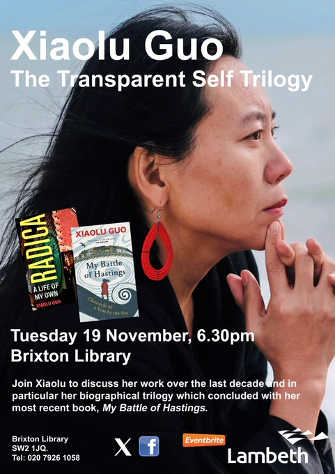 Xiaolu Guo the transparent self trilogy Tuesday 19 November 6.30pm