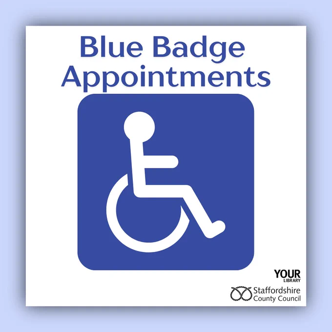 Blue Badge Appointments - graphic of a person in a wheelchair