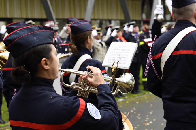 Musiciens du SDIS 78 lors de la cérémonie