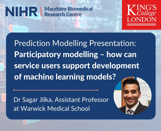 Prediction Modelling Presentation:
Participatory modelling – how can service users support development of machine learning models?