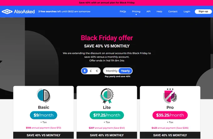 AlsoAsked Black Friday offers