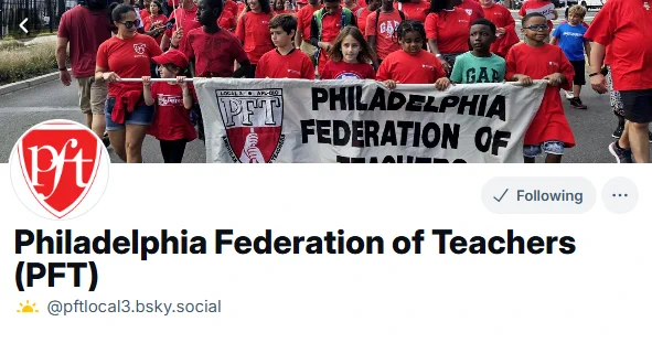 A screengrab of the PFT Bluesky account