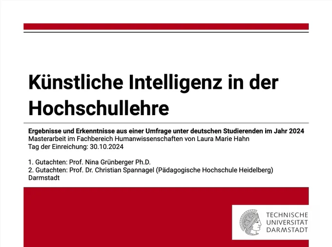 Künstliche Intelligenz in der Hochschullehre. Ergebnisse und Erkenntnisse aus einer Umfrage unter deutschen Studierenden im Jahr 2024