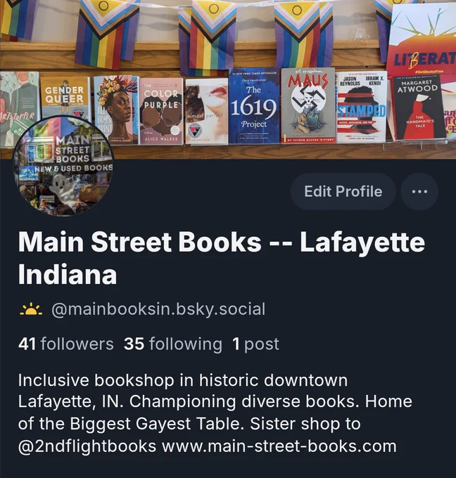 screen shot of another profile with the same handle in a different place
