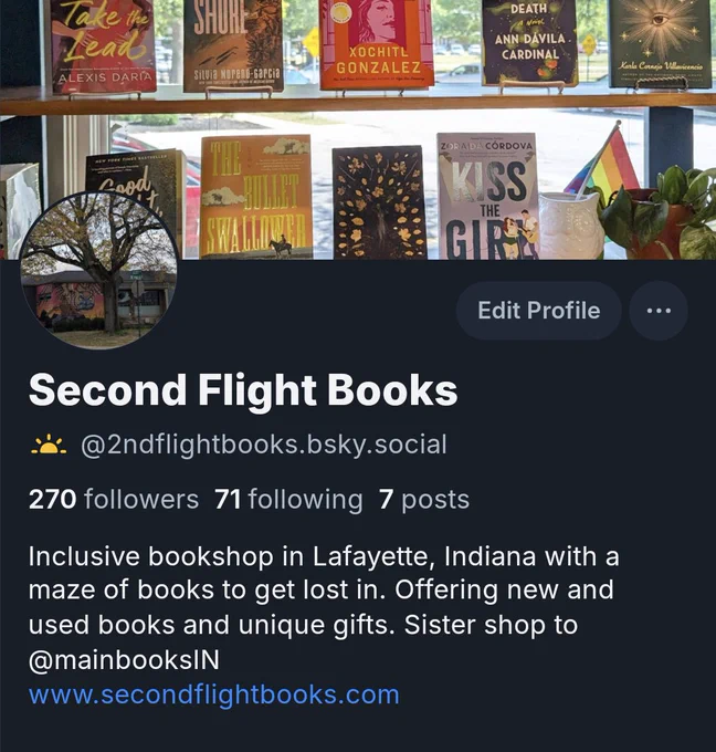 screenshot of profile for another account with the same handle