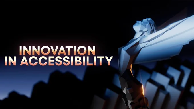 Innovation in accessibility, featuring the game awards trophy.