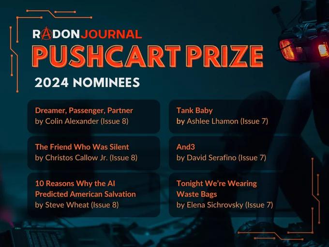 Radon's Pushcart nominees listed