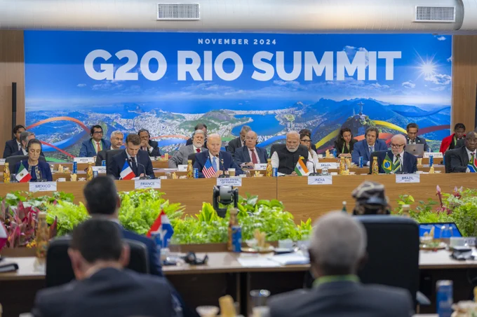 President Biden at the G20 Summit in Brazil.