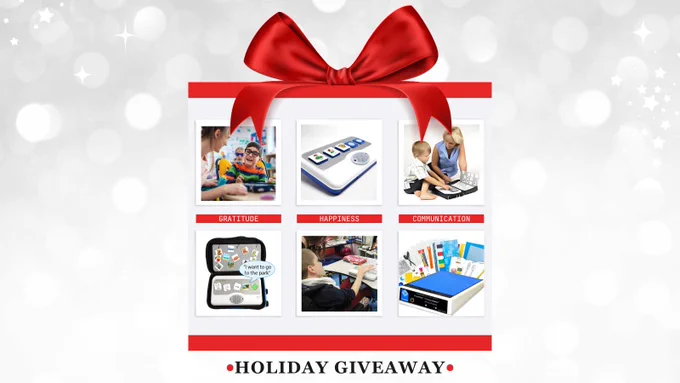 Holiday Giveaway featuring users of Assistive Technology and the Logan ProxTalker and Logan ProxPad