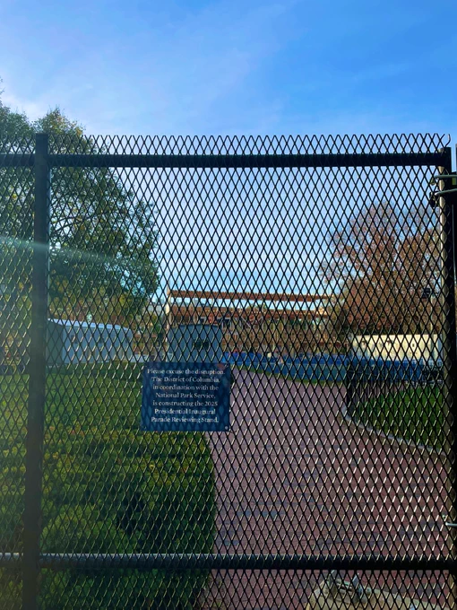 The White House behind this stand