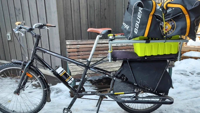 Bike in the snow.