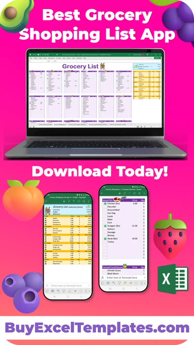 Best Grocery Shopping List Spreadsheet