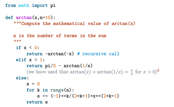 Example of package output