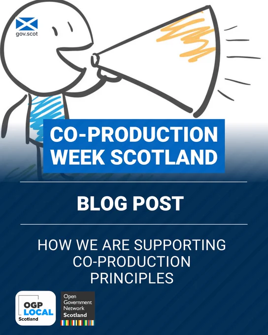 Co-production week Scotland. Blog post. How we are supporting co-production principles.