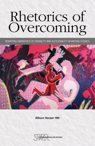 Rhetorics of Overcoming book cover from the SWR series featuring pops of pink shades