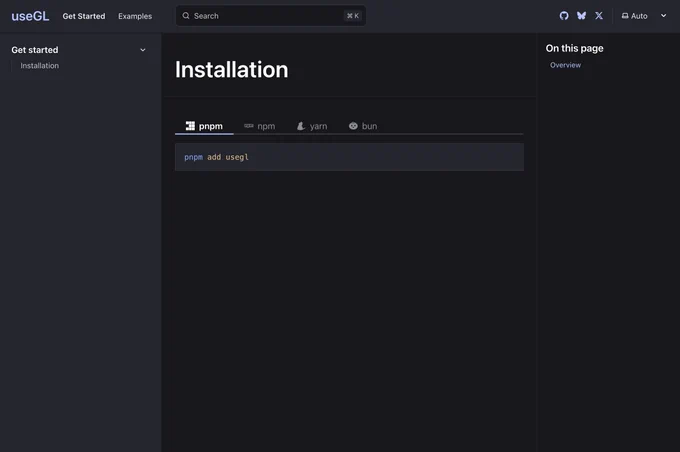 empty documentation website