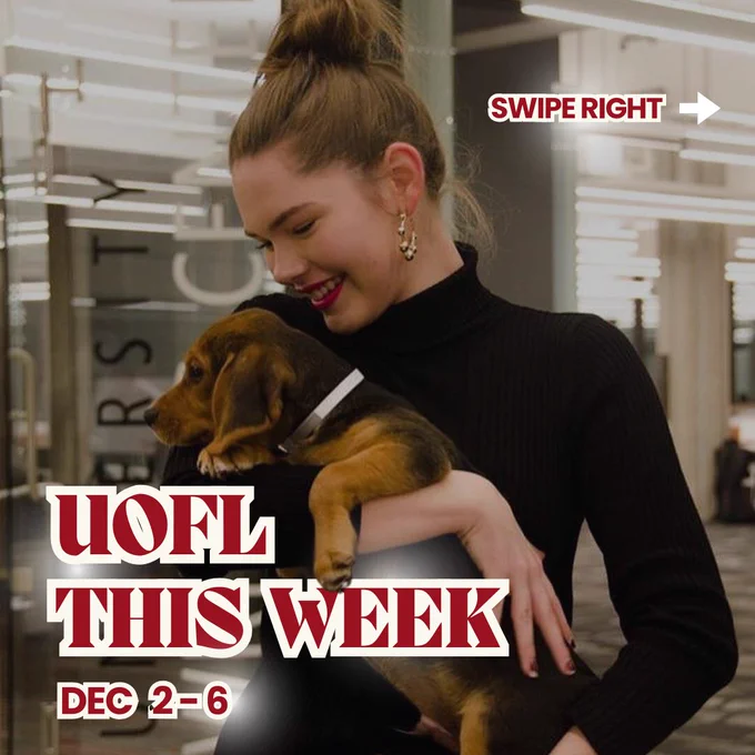 UofL
This  Week
Swipe Right
Dec   2 - 6
#UofL #UniversityofLouisville #GoCards #UofLStudents #UofLGrads #UofLAlumni #Louisville #LouisvilleKY