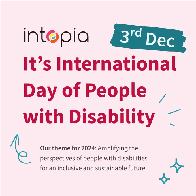 It’s International Day of People with Disability. 3rd December. Theme for 2024: Amplifying the perspectives of people with disabilities for an inclusive and sustainable future.